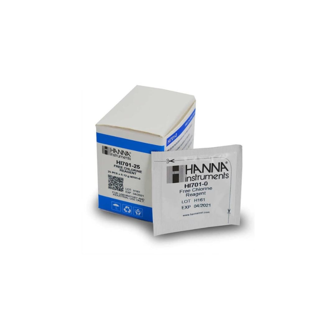 HI701-25 Free Chlorine Checker Reagents, Pre-Measured, DPD Method
